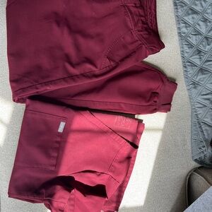 Burgundy Scrub Pants